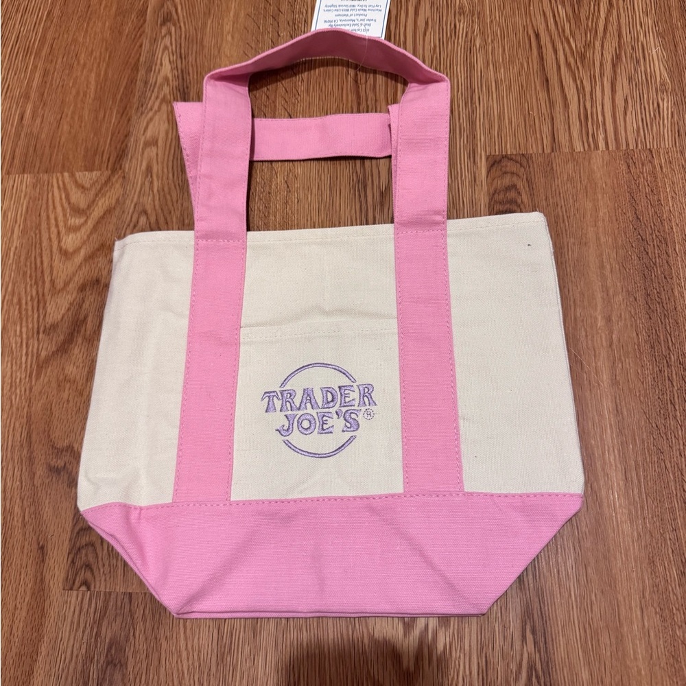 Trader Joe’s Pink and Cream mini Tote Bag